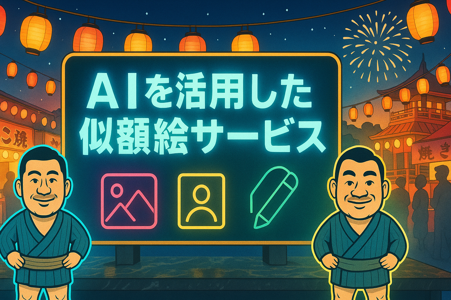 AI似顔絵作成サービス - 4つのスタイル